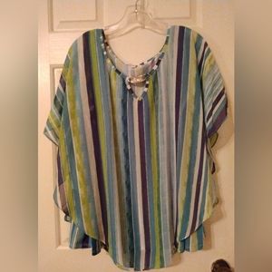 Notations sleeveless blouse with polyester cover. Size 2XL. NWOT